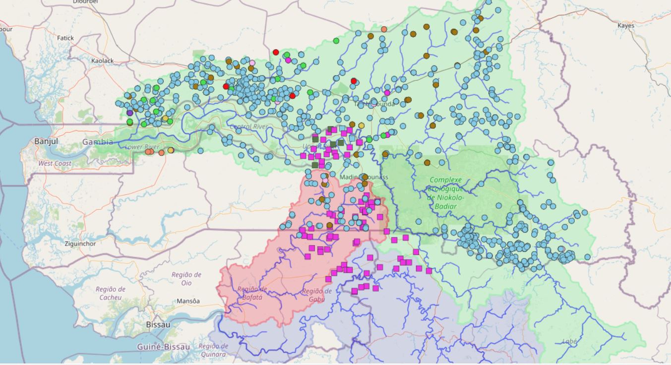 Interactive map - Groundwater infrastructure in the OMVG basin